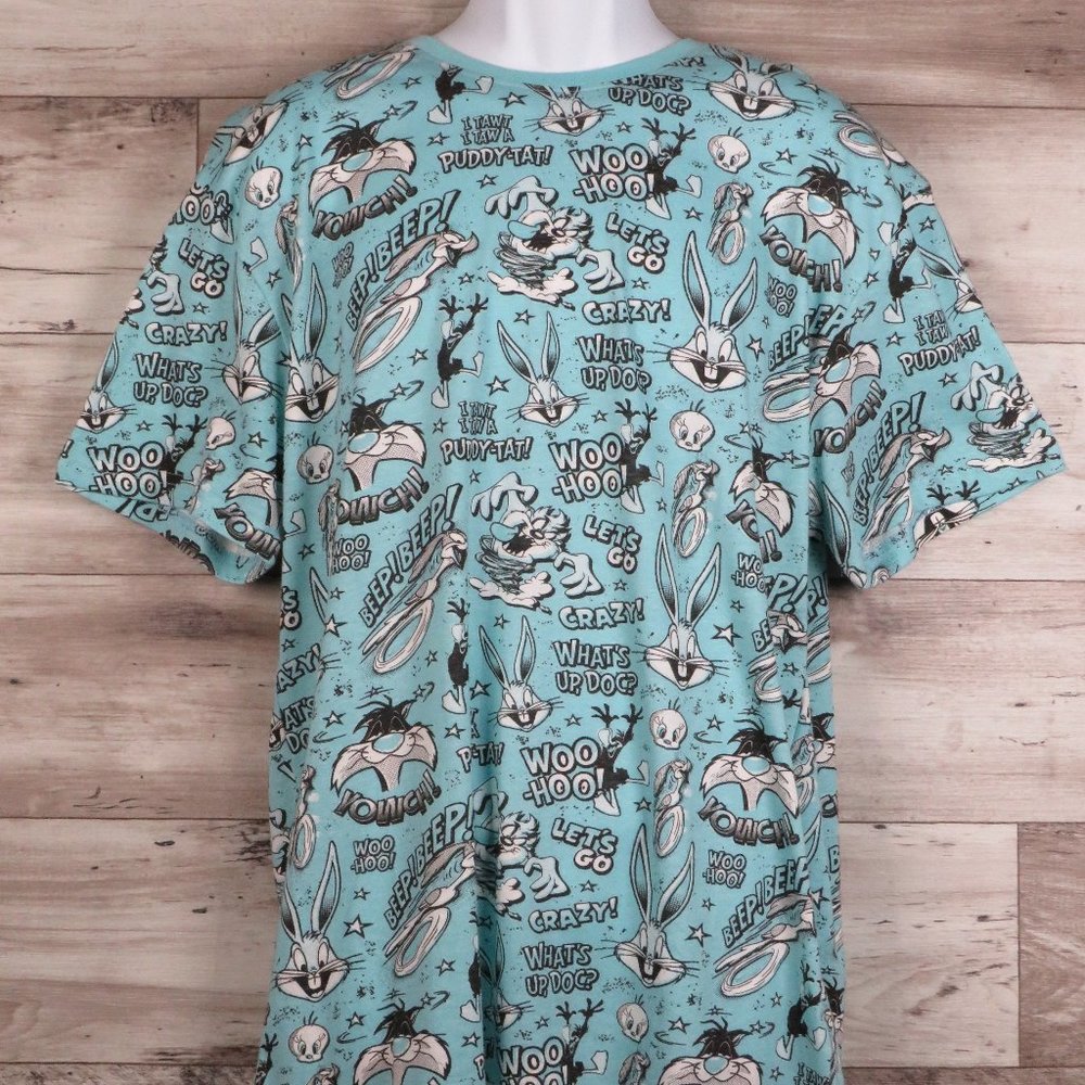 Looney Tunes* Men's Short Sleeve‎ Crew Neck Straight Hem Pullover Tee Shirt~ XL